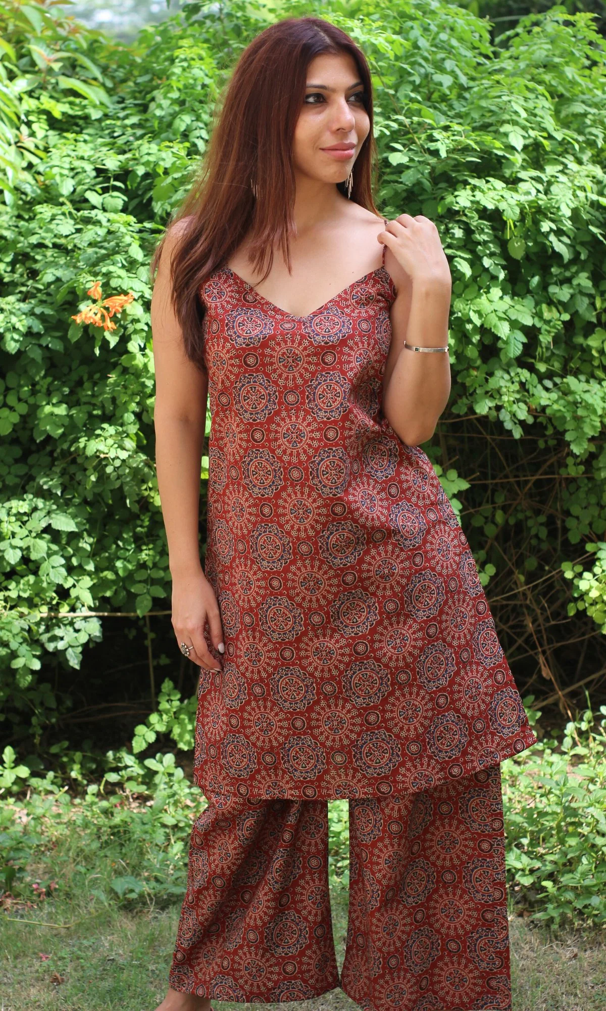 Cotton Ajrakh Print Coord Set - Image 3