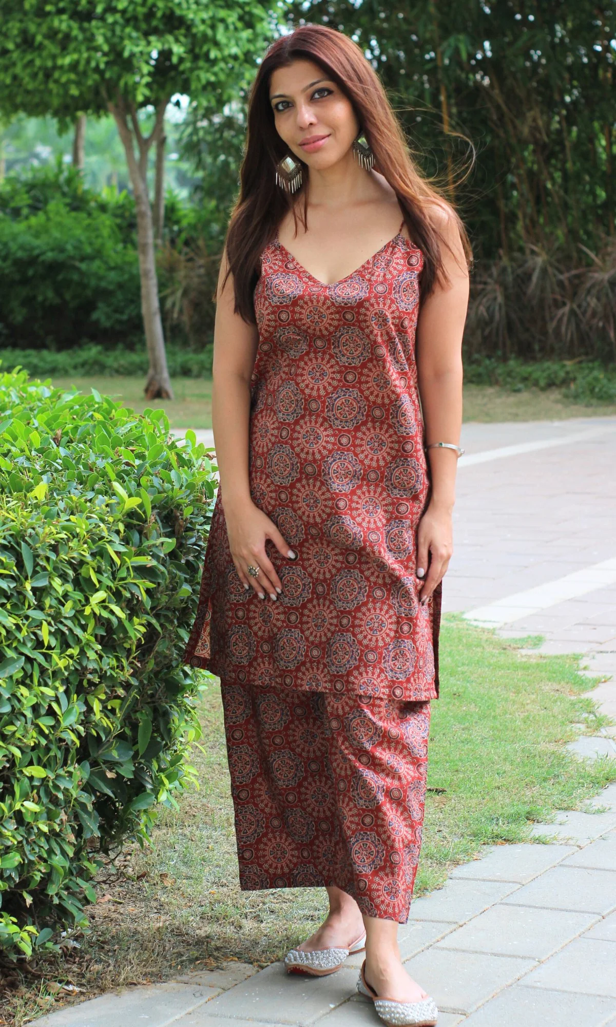 Cotton Ajrakh Print Coord Set - Image 5