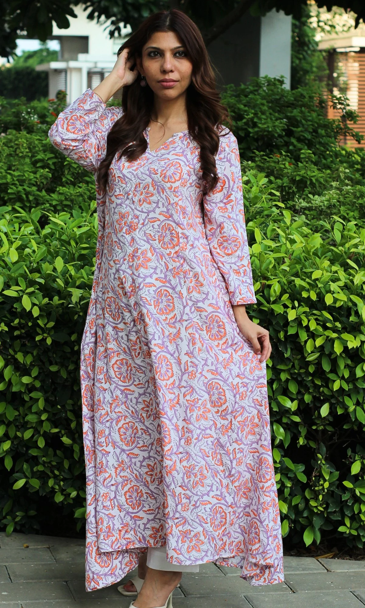 Cotton and Rayon Kali Kurta - Image 3