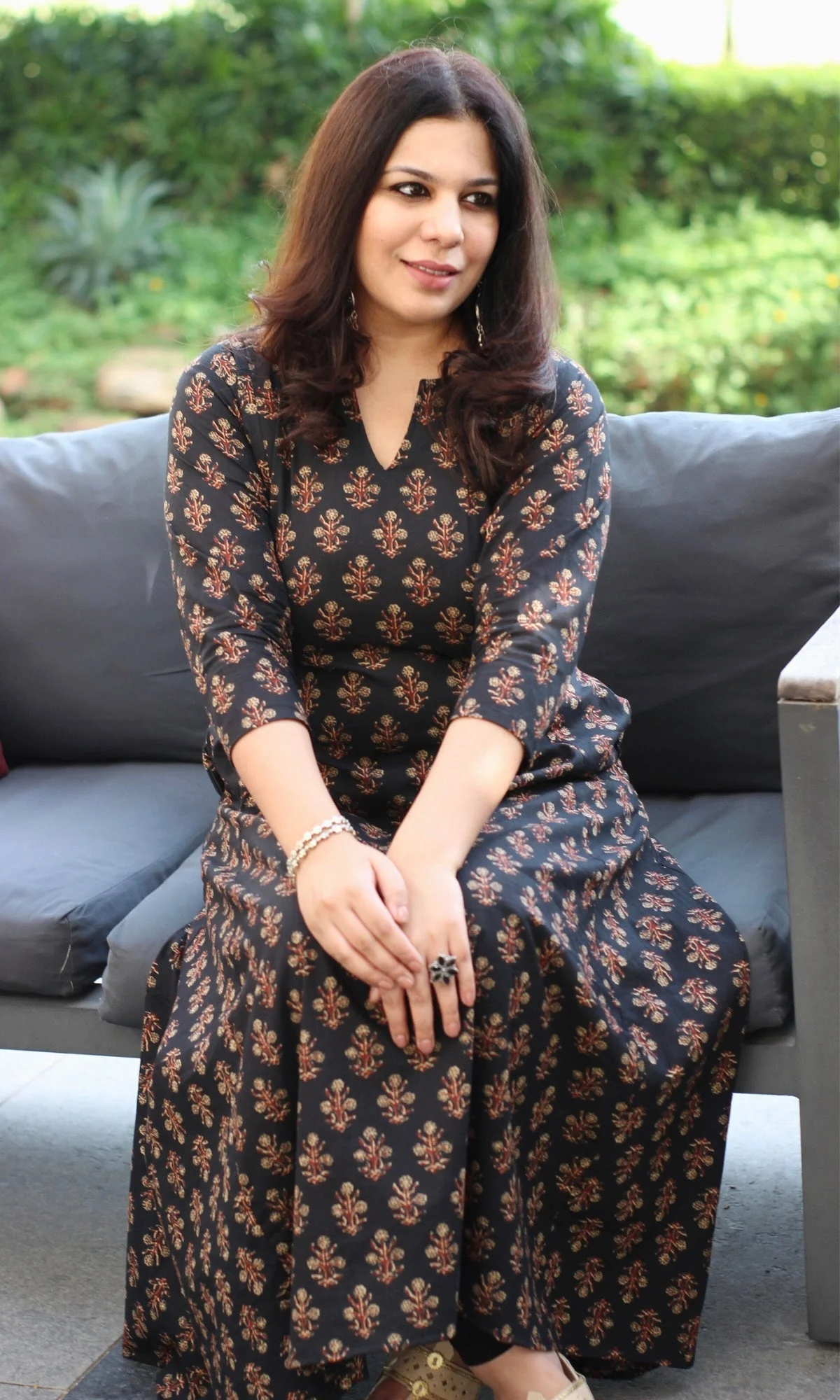 Cotton Black Kali Kurta - Image 5