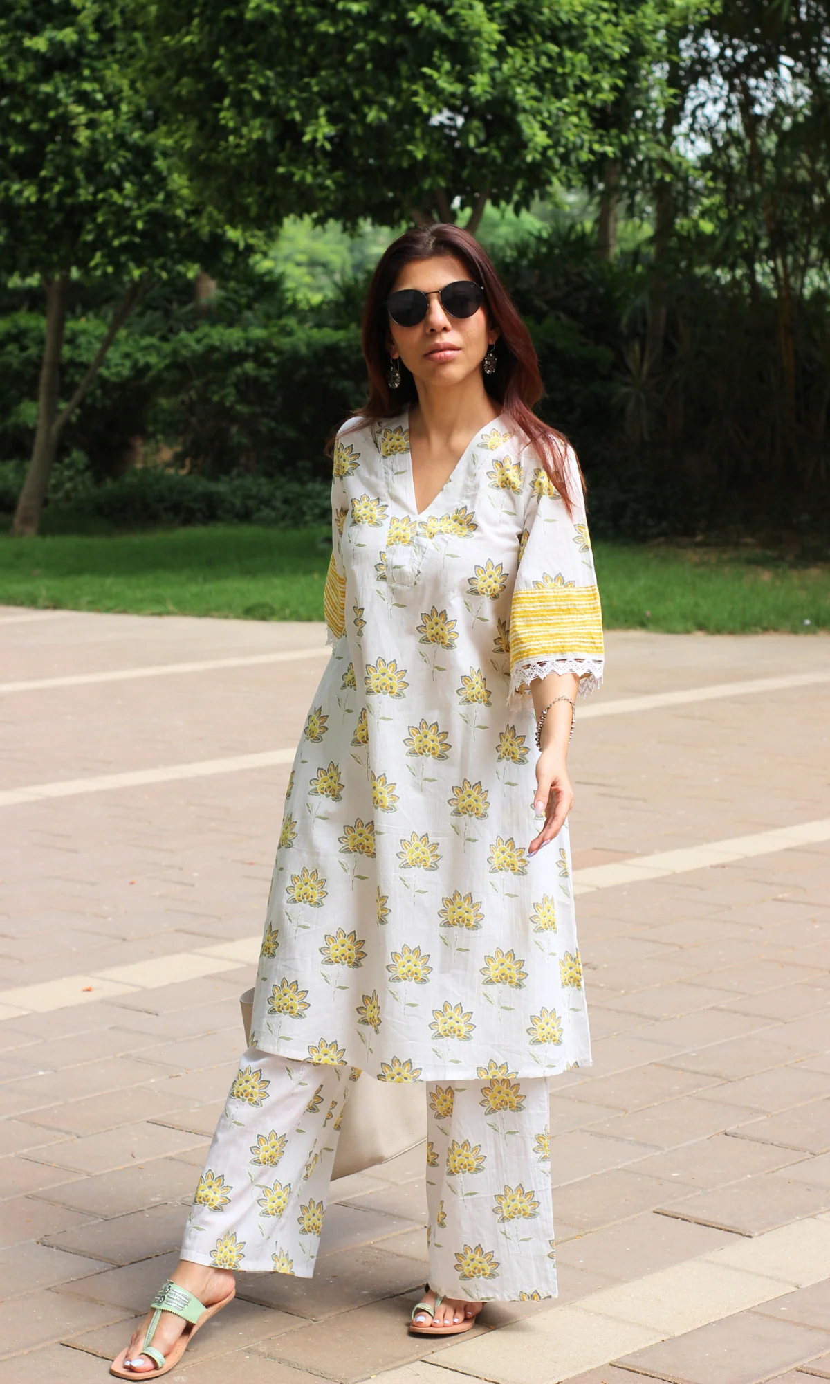Cotton Daisy Yellow Boxy Sleeves Co-ord - Image 5