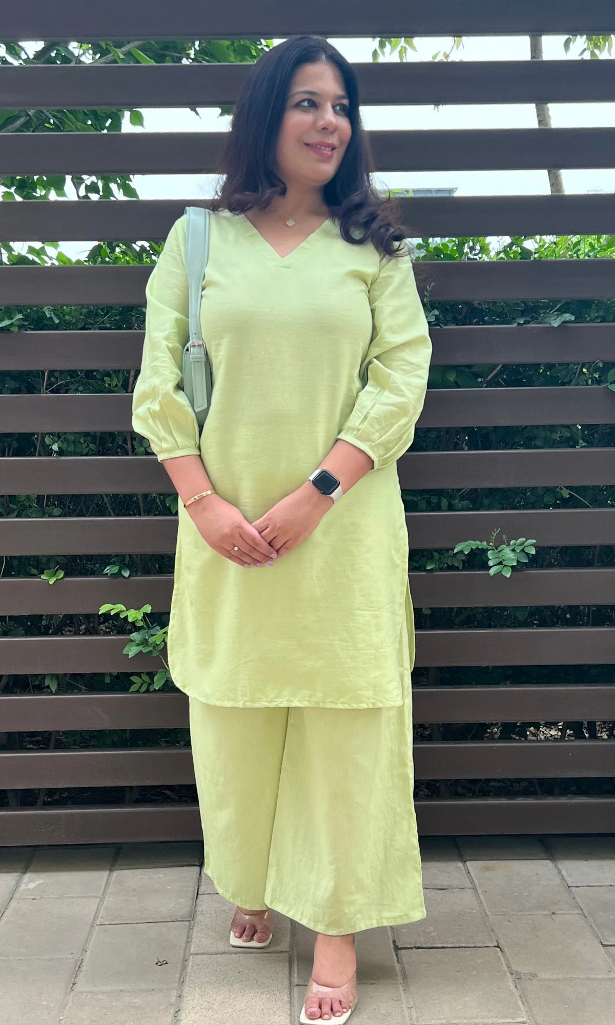 Cotton Flax Lime Green Coord Set - Image 3