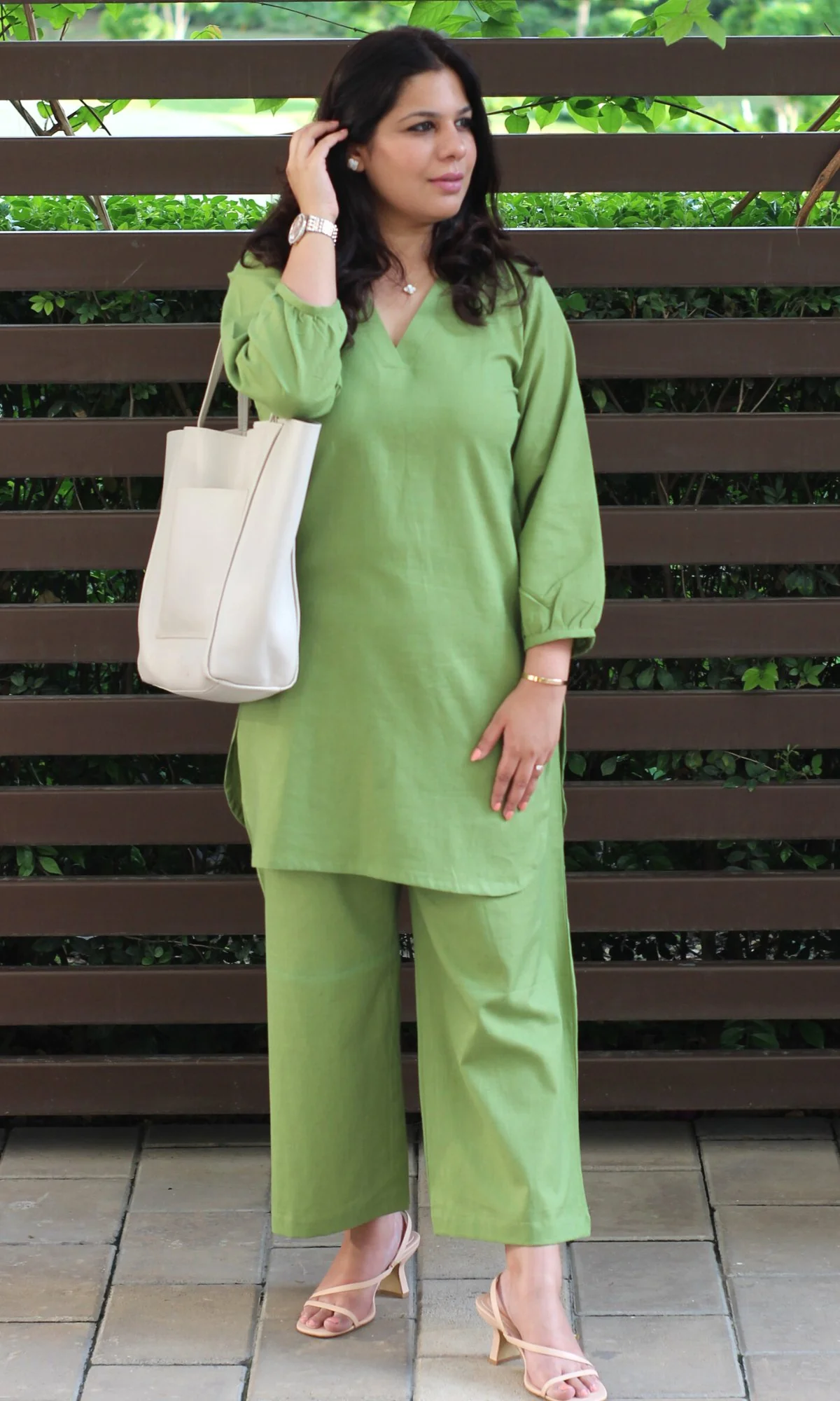 Cotton Flax Green Coord Set - Image 4