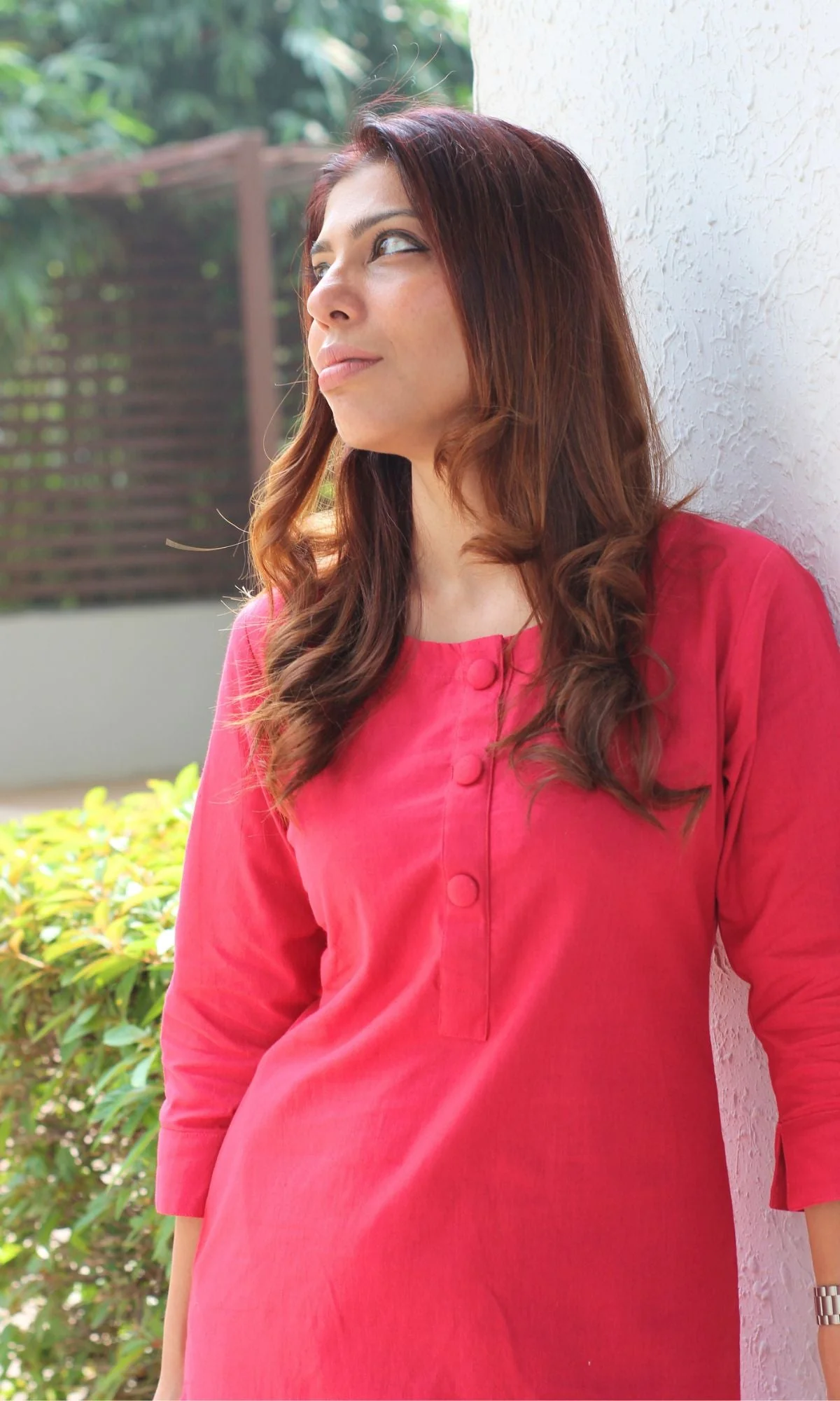 Cotton Flex Hot Pink Buttoned Coord Set - Image 7