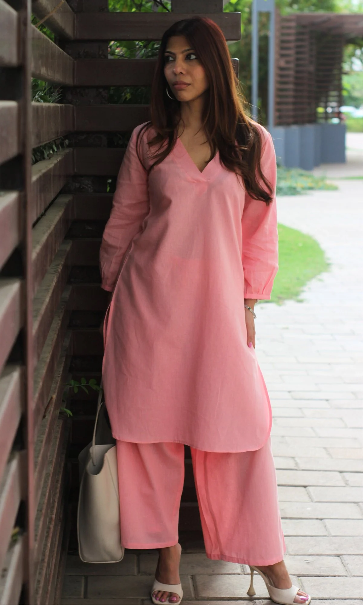 Cotton Flex Peach Coord Set - Image 4