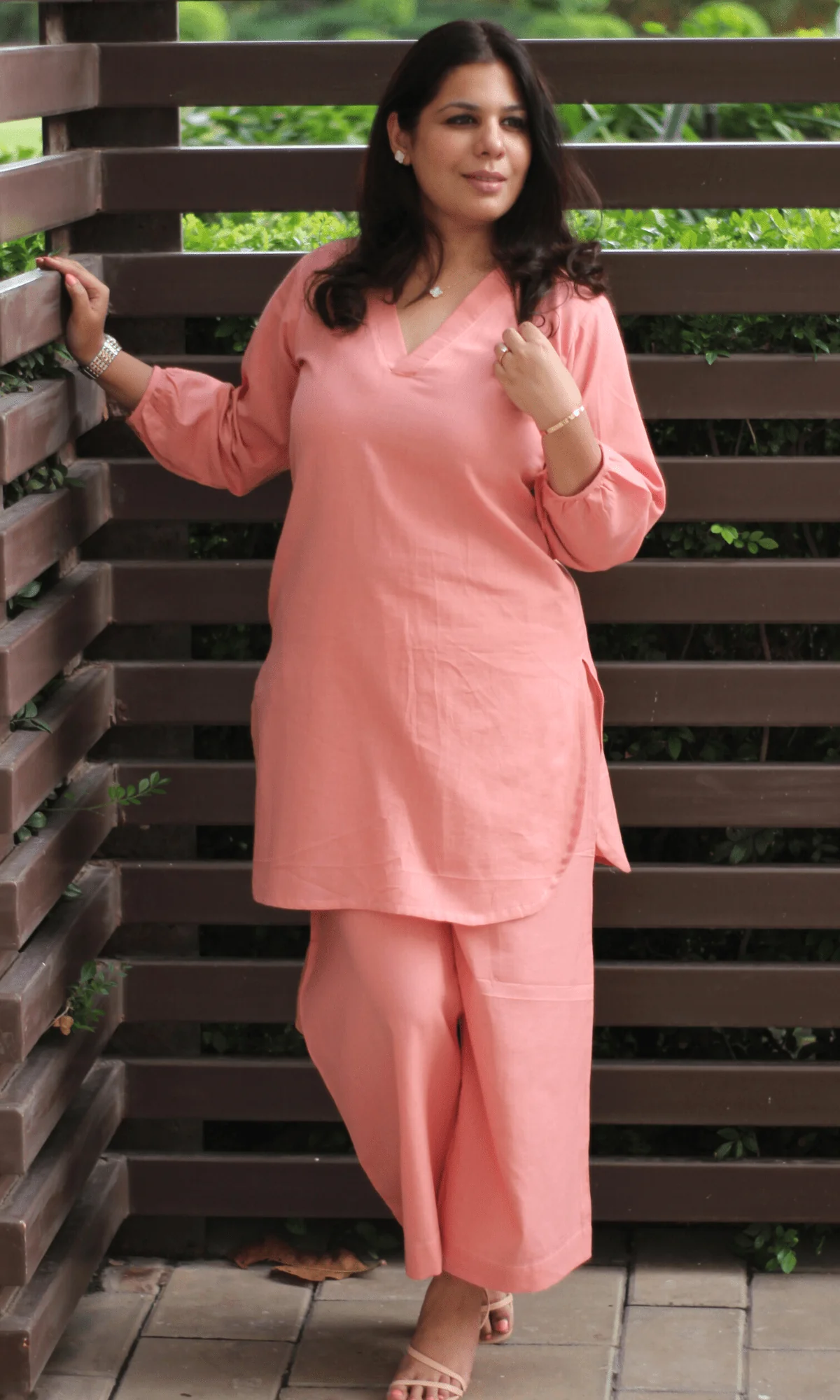 Cotton Flax Peach Coord Set - Image 4