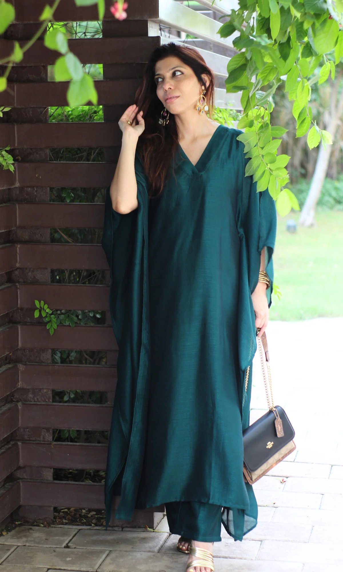 Emerald Green Kaftan Style Co-ord Set - Image 2