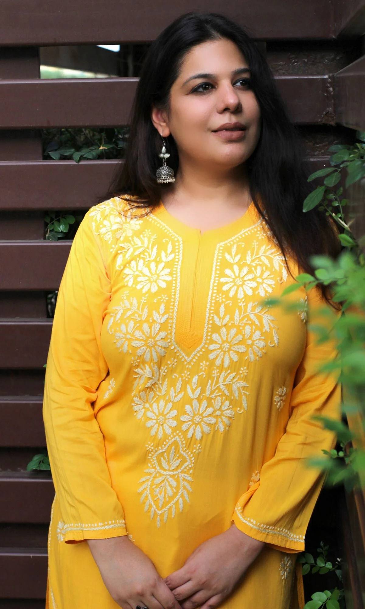Modal Yellow Chikankari Kurta