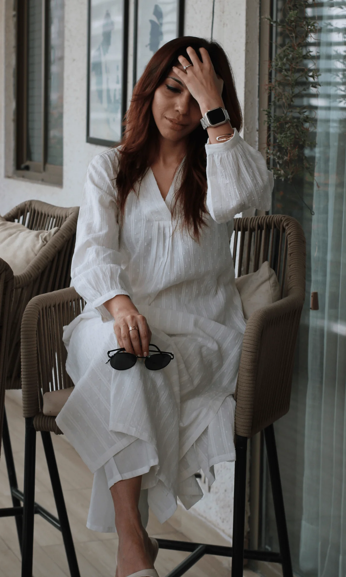 Off-White Cotton Dobby Kurta & Cotton Pant Set