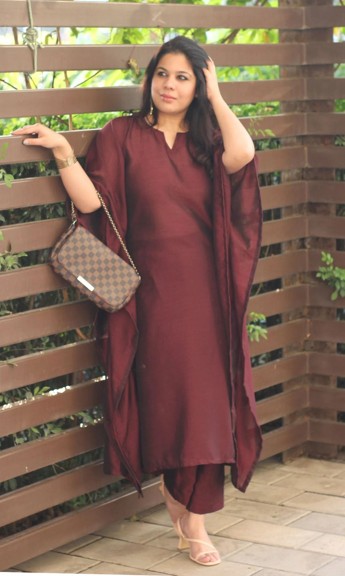 Ruby Red Kaftan Style Coord Set - Image 4